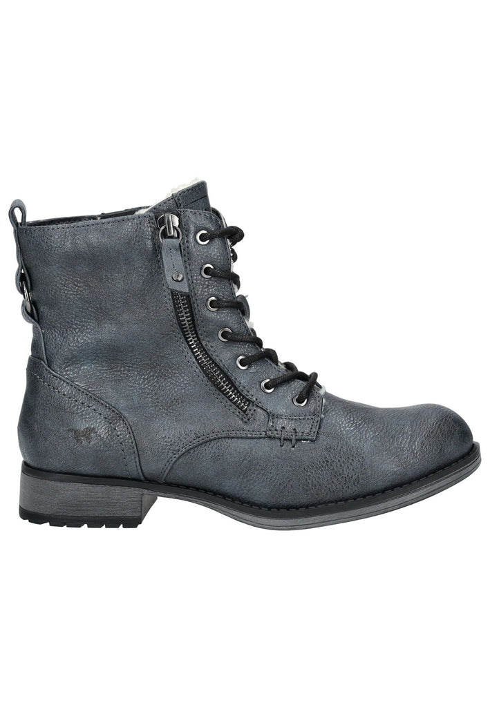 Mustang Stiefelette Lederimitat Navy Warmfutter