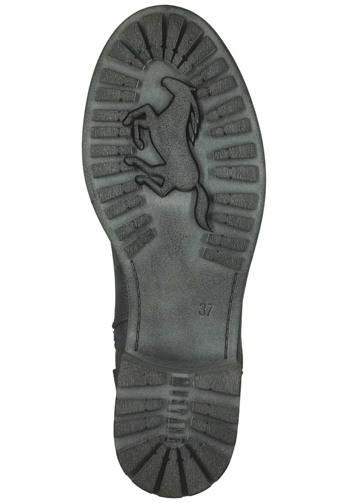 Mustang Stiefelette Lederimitat Navy Warmfutter