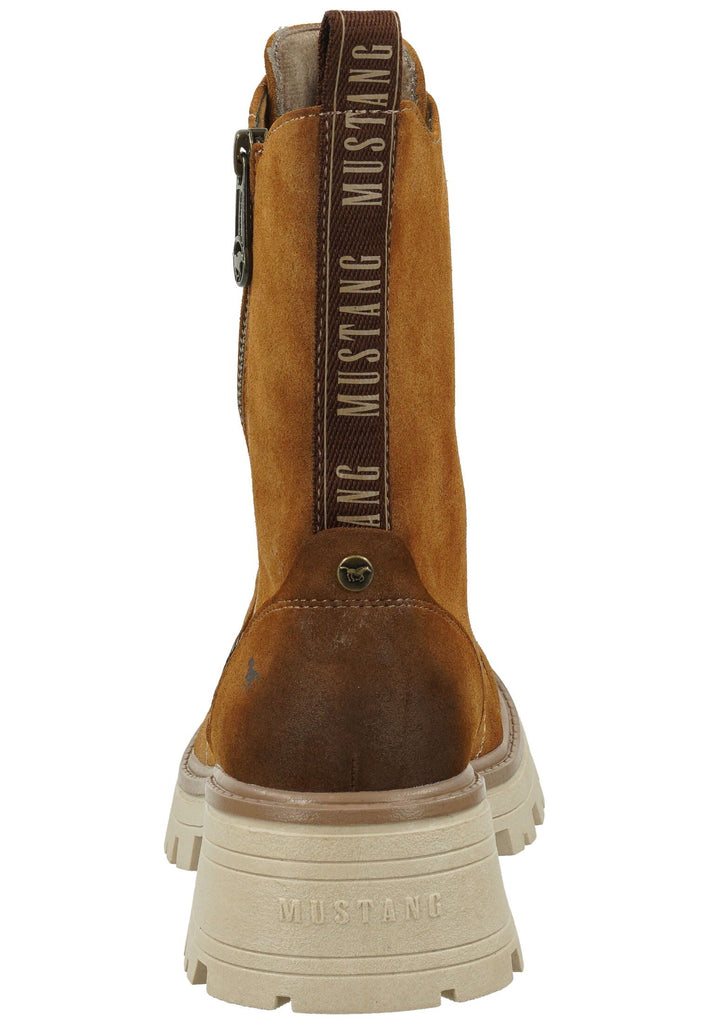 Mustang Stiefelette Lederimitat Nussbraun Warmfutter
