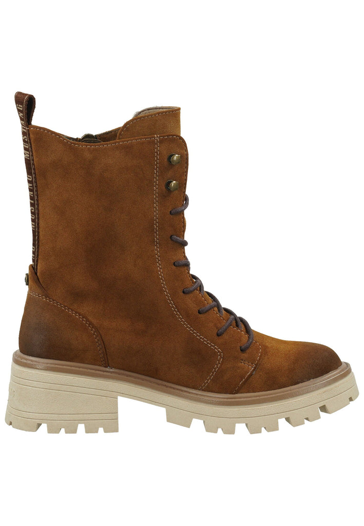 Mustang Stiefelette Lederimitat Nussbraun Warmfutter