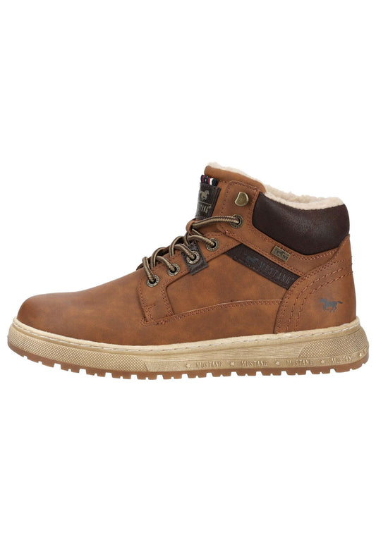 Mustang Stiefelette Lederimitat Nut Warmfutter