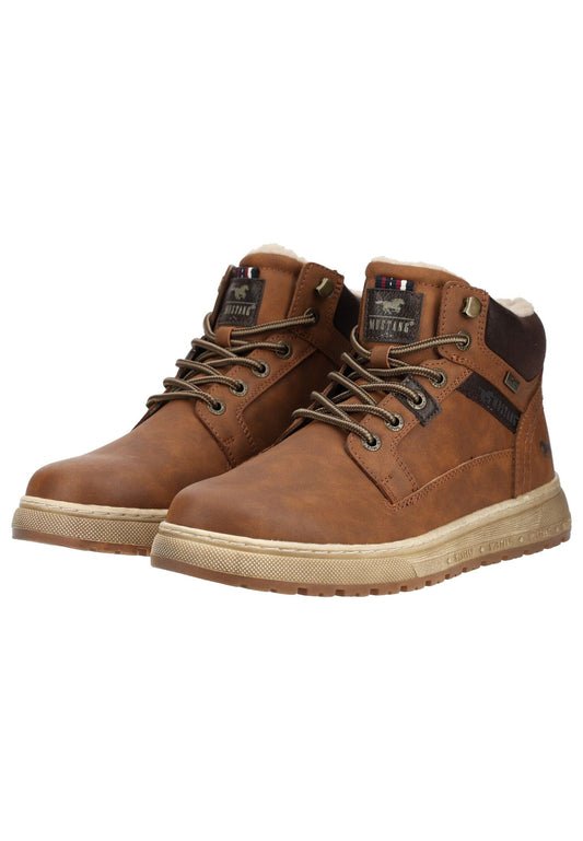 Mustang Stiefelette Lederimitat Nut Warmfutter