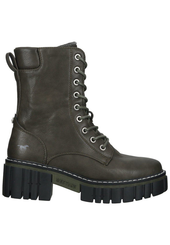 Mustang Stiefelette Lederimitat Oliv