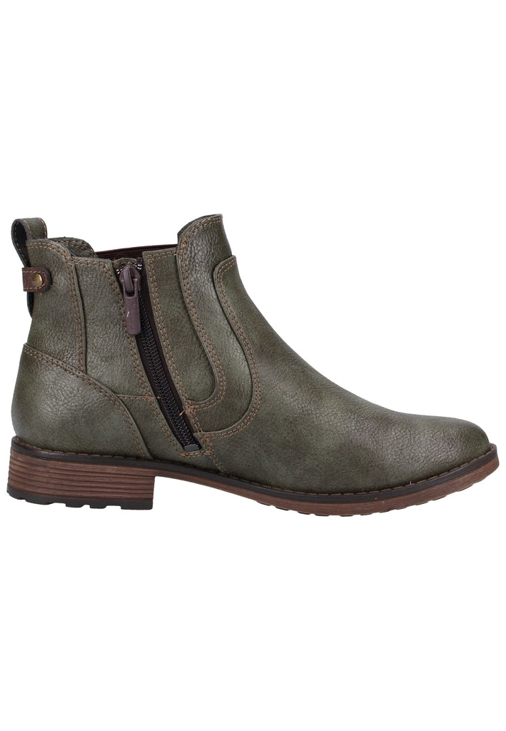 Mustang Stiefelette Lederimitat Oliv