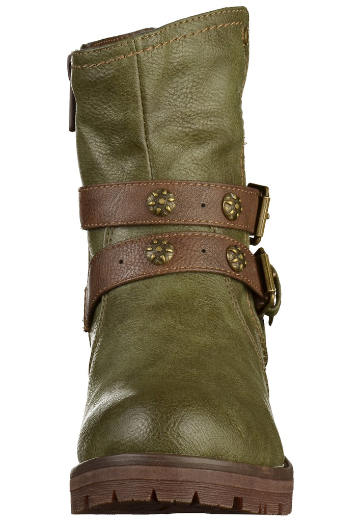 Mustang Stiefelette Lederimitat Oliv