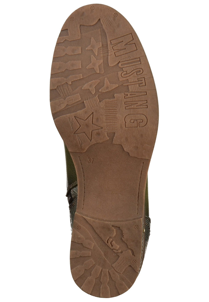 Mustang Stiefelette Lederimitat Oliv