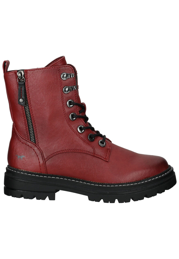 Mustang Stiefelette Lederimitat Rot