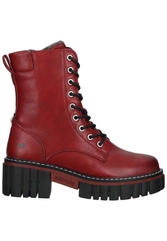 Mustang Stiefelette Lederimitat Rot