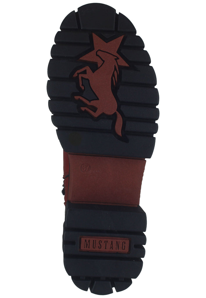 Mustang Stiefelette Lederimitat Rot