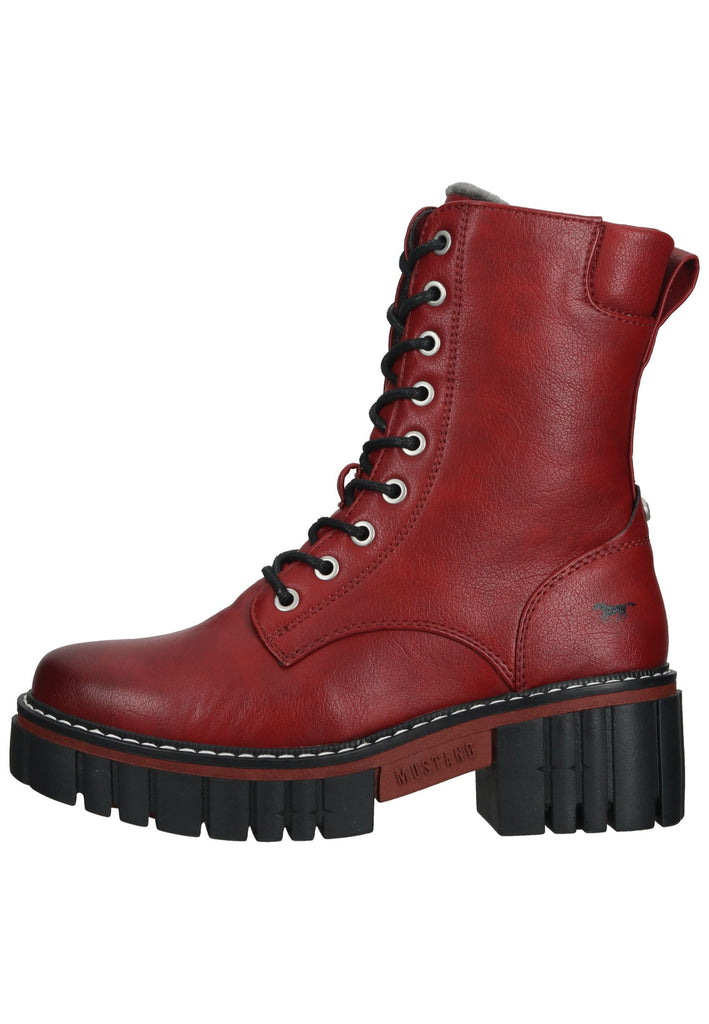 Mustang Stiefelette Lederimitat Rot