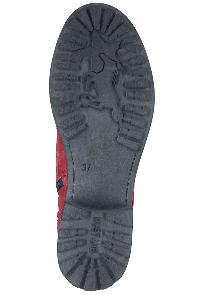 Mustang Stiefelette Lederimitat Rot
