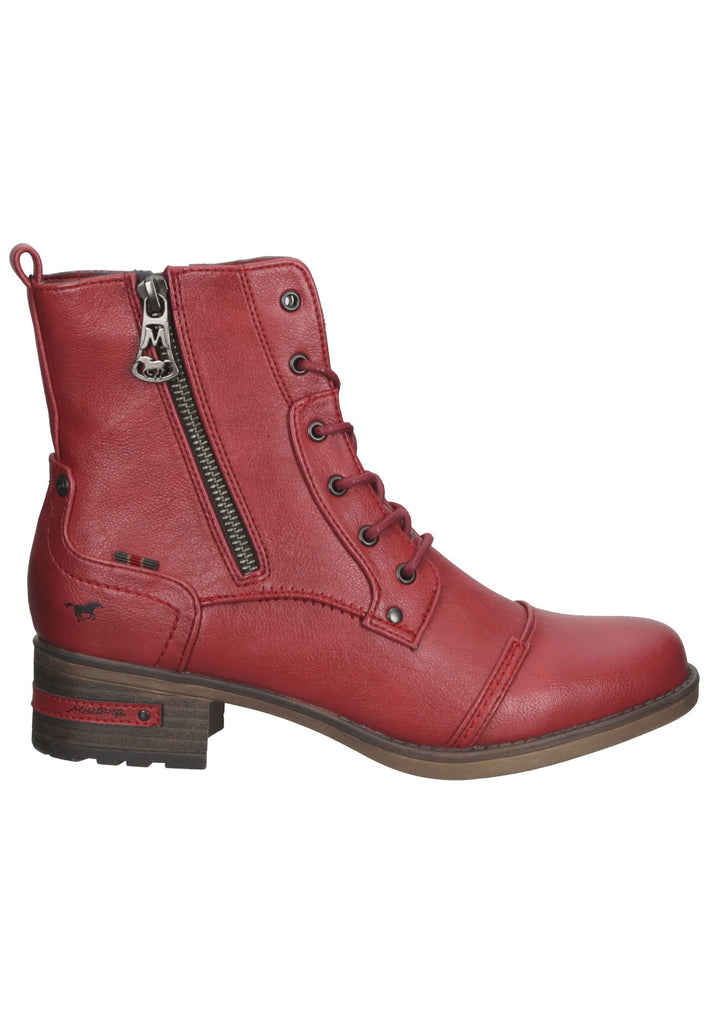 Mustang Stiefelette Lederimitat Rot