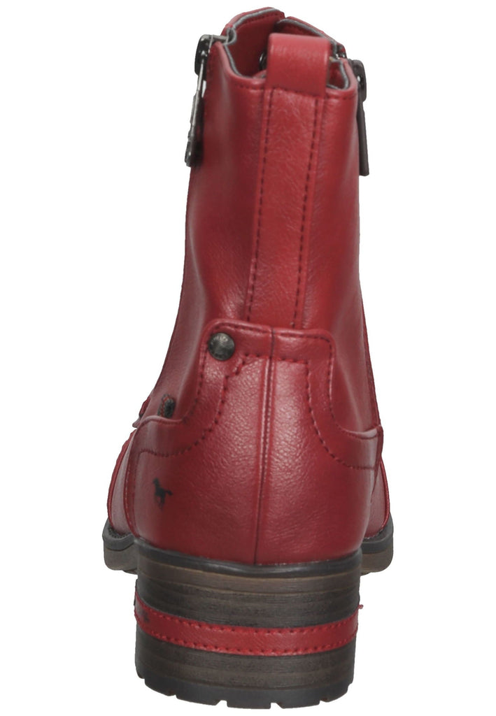 Mustang Stiefelette Lederimitat Rot