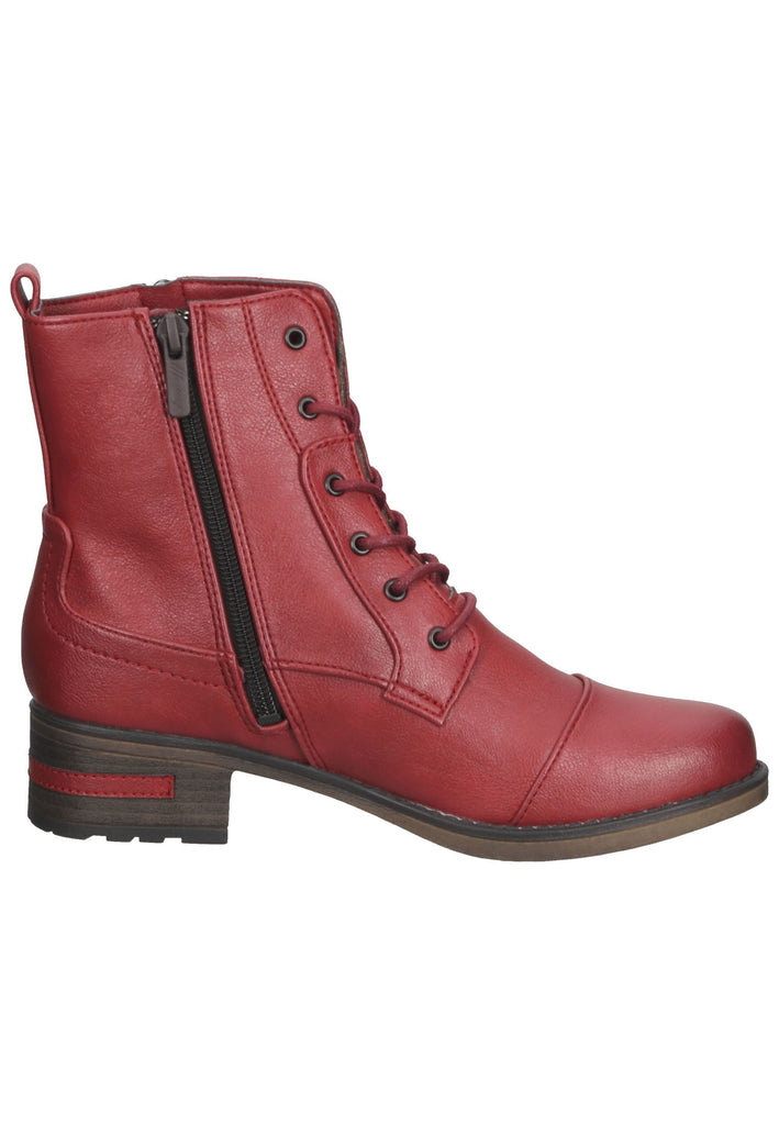 Mustang Stiefelette Lederimitat Rot