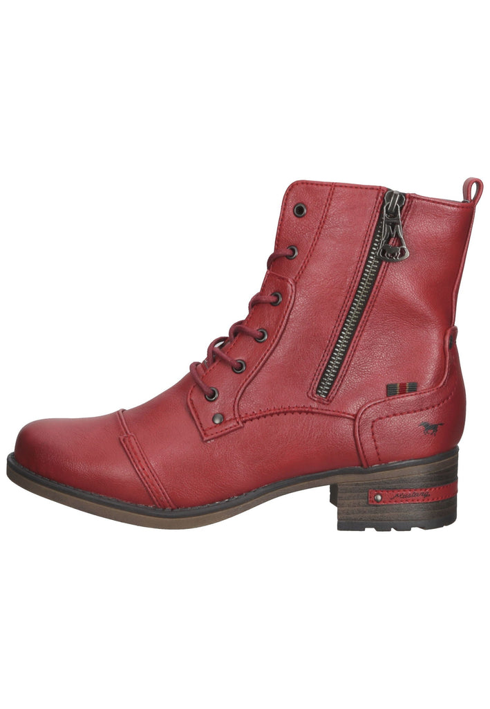 Mustang Stiefelette Lederimitat Rot