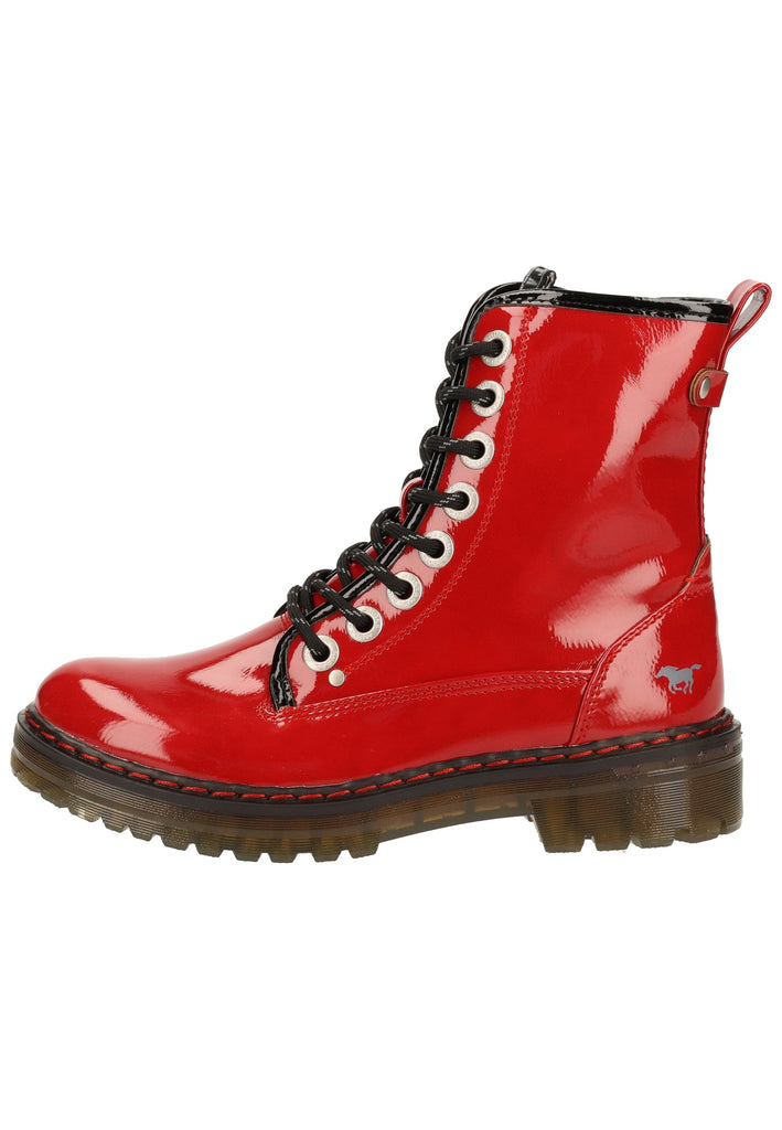 Mustang Stiefelette Lederimitat Rot