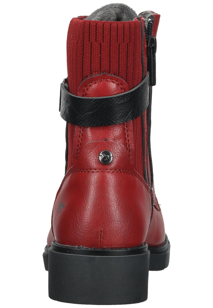 Mustang Stiefelette Lederimitat Rot Warmfutter