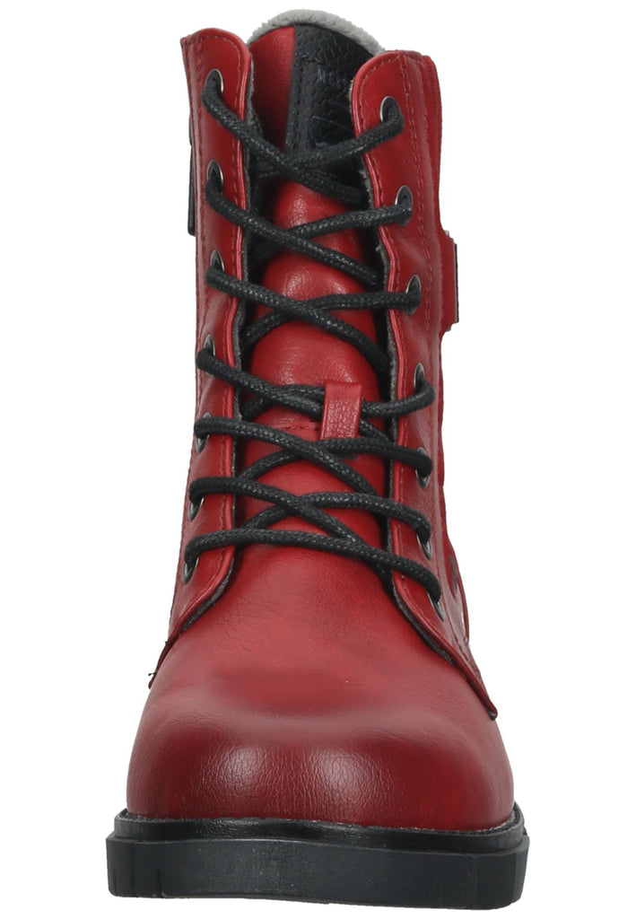Mustang Stiefelette Lederimitat Rot Warmfutter