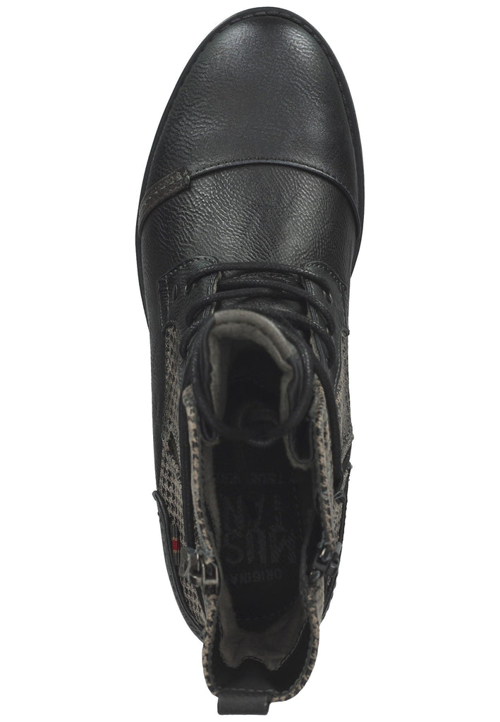 Mustang Stiefelette Lederimitat Schwarz