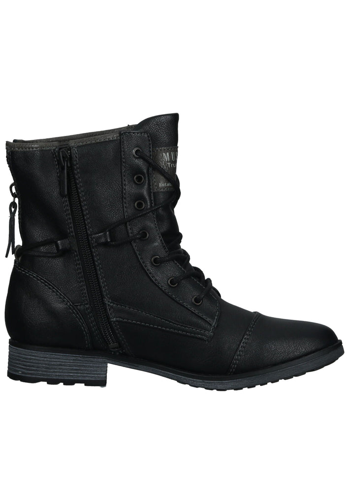 Mustang Stiefelette Lederimitat Schwarz