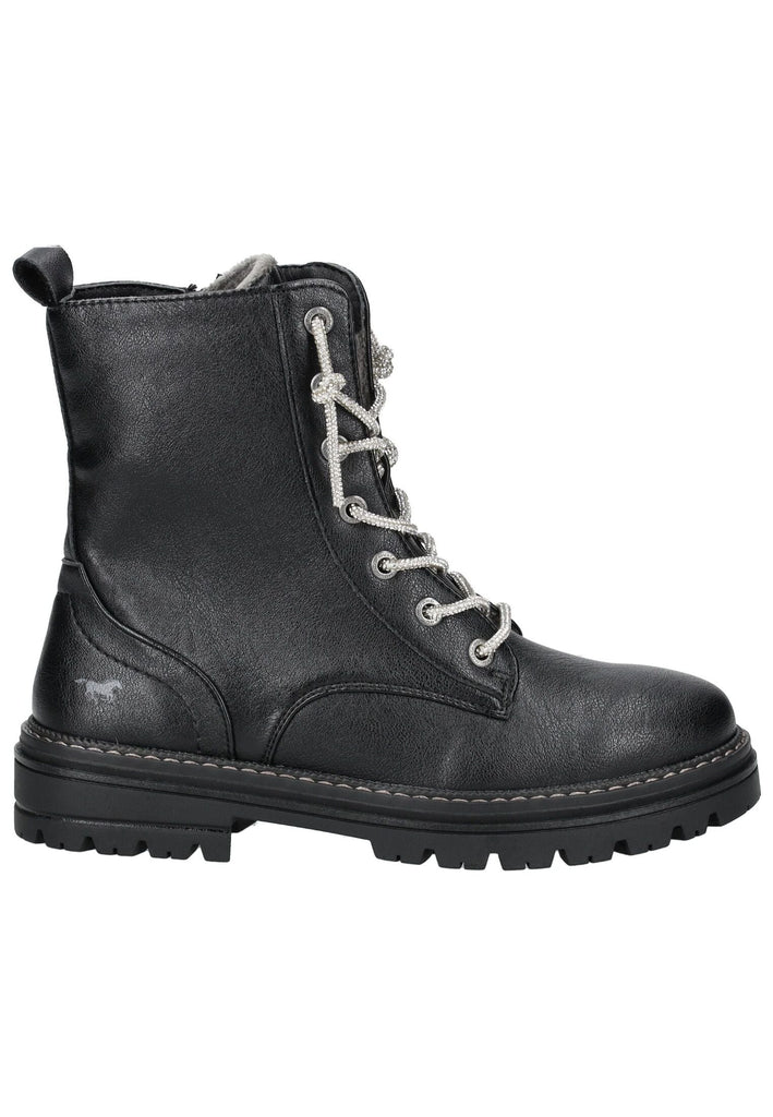 Mustang Stiefelette Lederimitat Schwarz