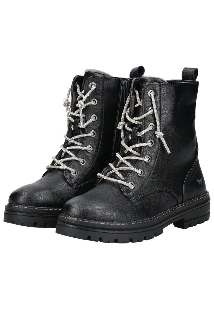 Mustang Stiefelette Lederimitat Schwarz