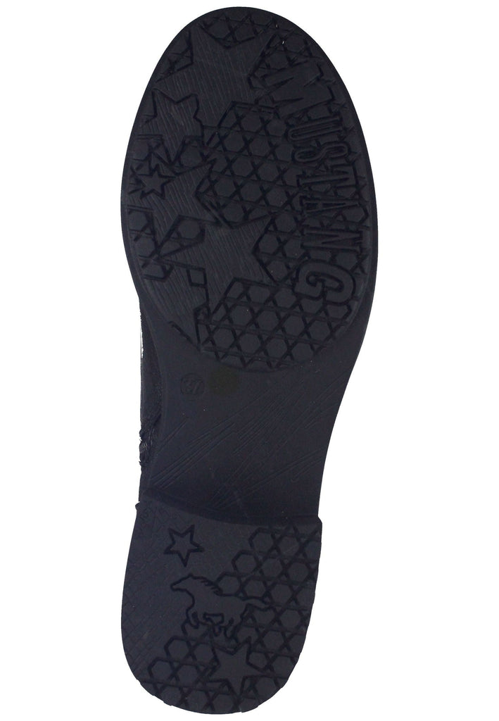 Mustang Stiefelette Lederimitat Schwarz