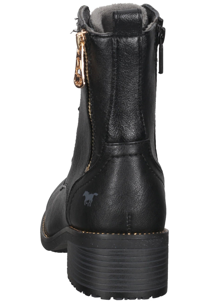 Mustang Stiefelette Lederimitat Schwarz
