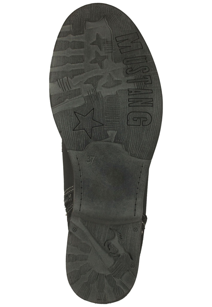 Mustang Stiefelette Lederimitat Schwarz