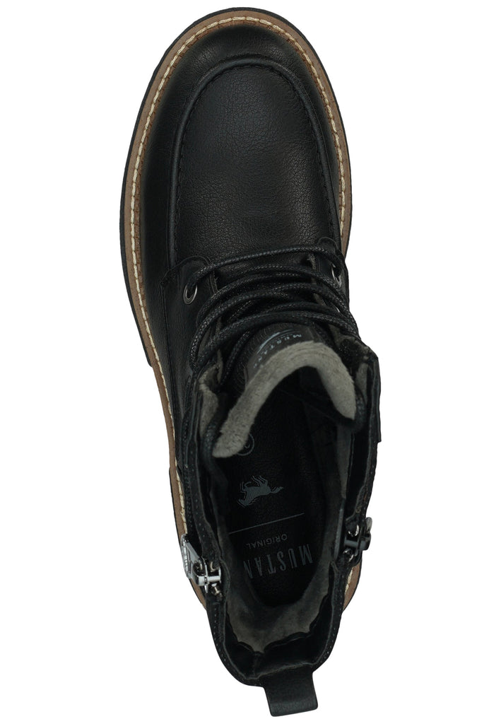 Mustang Stiefelette Lederimitat Schwarz