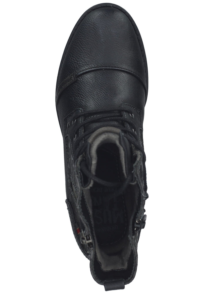 Mustang Stiefelette Lederimitat Schwarz