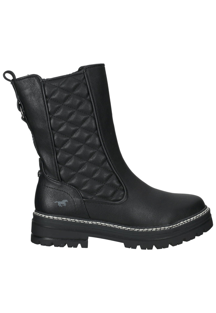 Mustang Stiefelette Lederimitat Schwarz