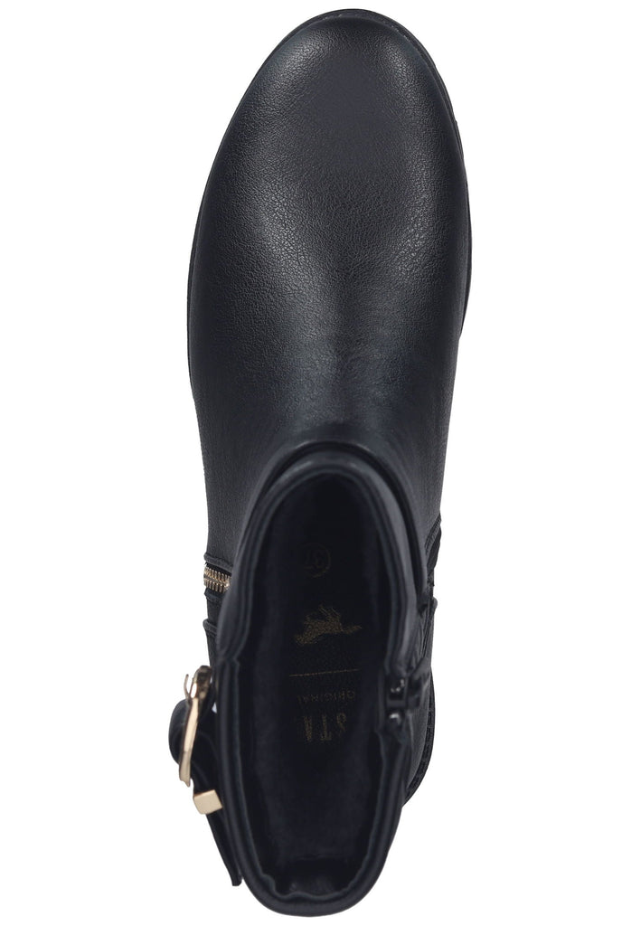 Mustang Stiefelette Lederimitat Schwarz