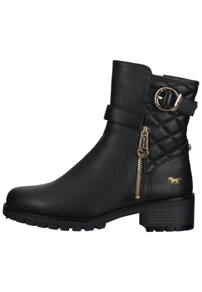 Mustang Stiefelette Lederimitat Schwarz