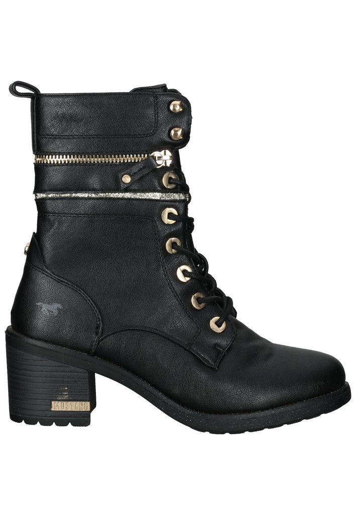 Mustang Stiefelette Lederimitat Schwarz