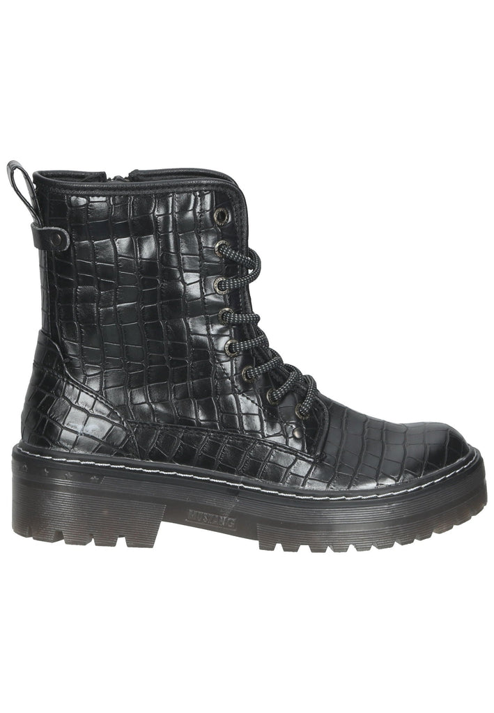 Mustang Stiefelette Lederimitat Schwarz