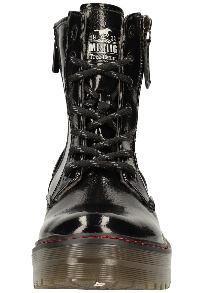 Mustang Stiefelette Lederimitat Schwarz