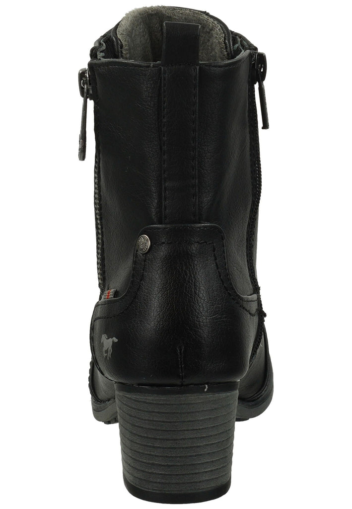 Mustang Stiefelette Lederimitat Schwarz Warmfutter