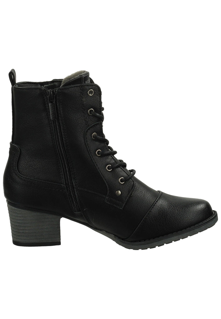 Mustang Stiefelette Lederimitat Schwarz Warmfutter