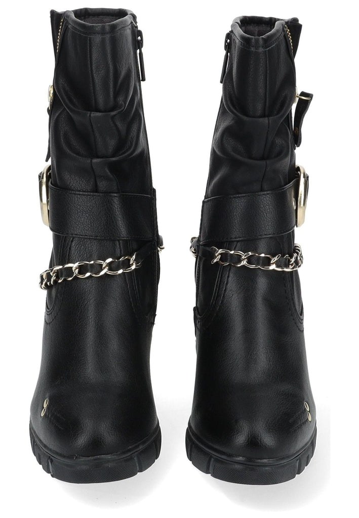 Mustang Stiefelette Lederimitat Schwarz Warmfutter