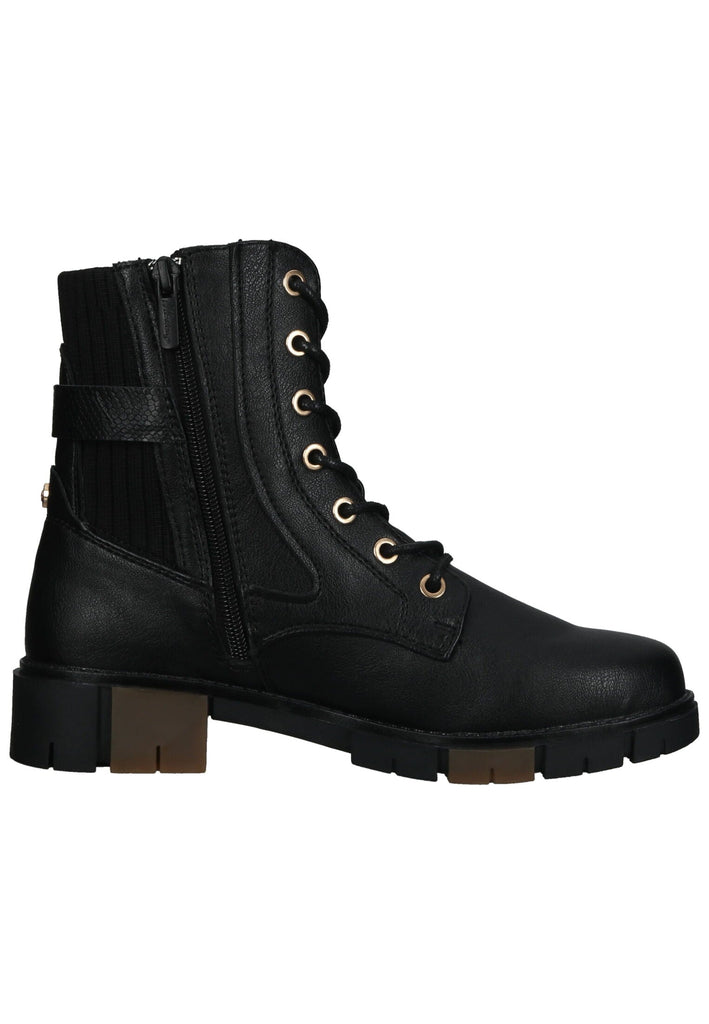 Mustang Stiefelette Lederimitat Schwarz Warmfutter