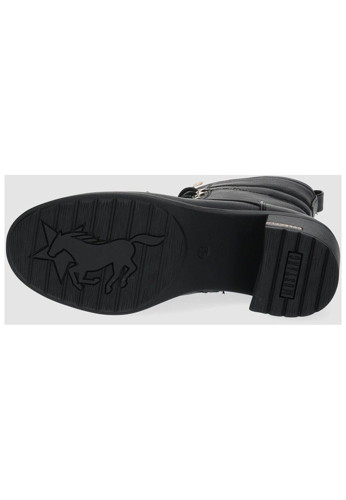 Mustang Stiefelette Lederimitat Schwarz Warmfutter