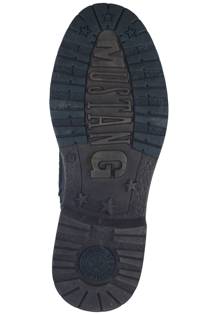 Mustang Stiefelette Lederimitat Schwarz Warmfutter