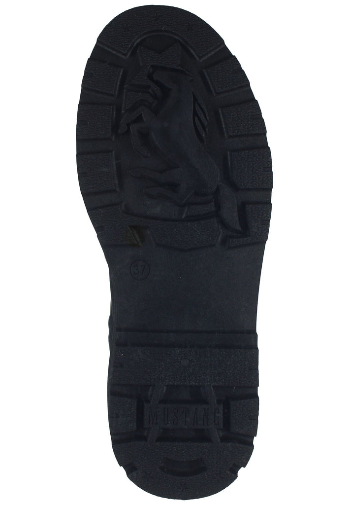 Mustang Stiefelette Lederimitat Schwarz Warmfutter