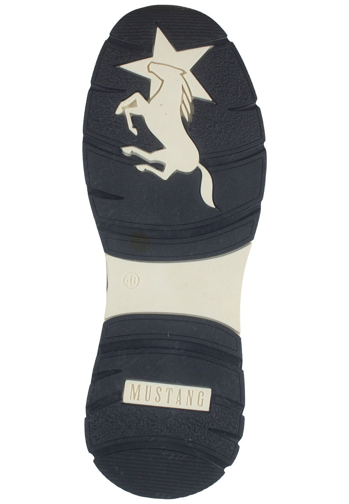 Mustang Stiefelette Lederimitat Schwarz Warmfutter