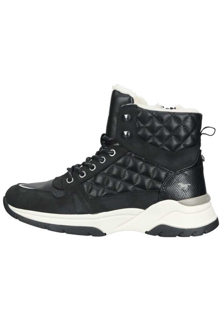 Mustang Stiefelette Lederimitat Schwarz Warmfutter