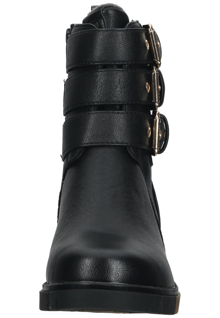 Mustang Stiefelette Lederimitat Schwarz Warmfutter