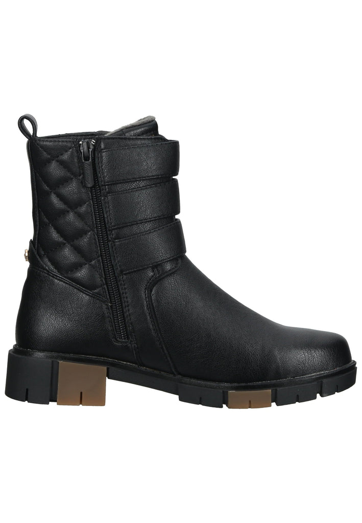 Mustang Stiefelette Lederimitat Schwarz Warmfutter