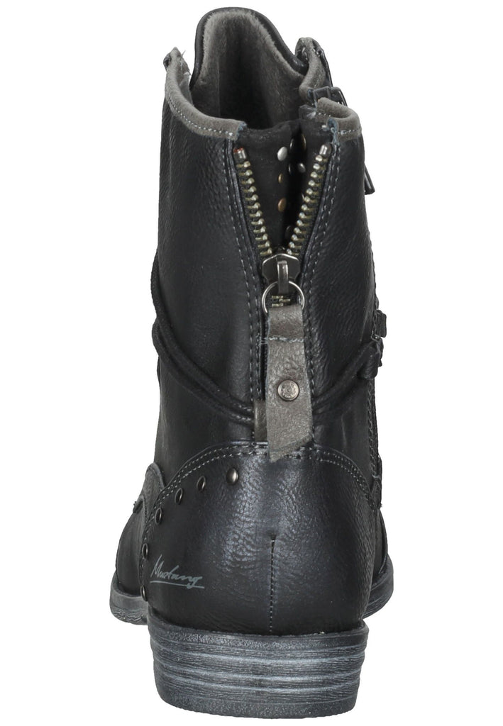 Mustang Stiefelette Lederimitat Schwarz Warmfutter