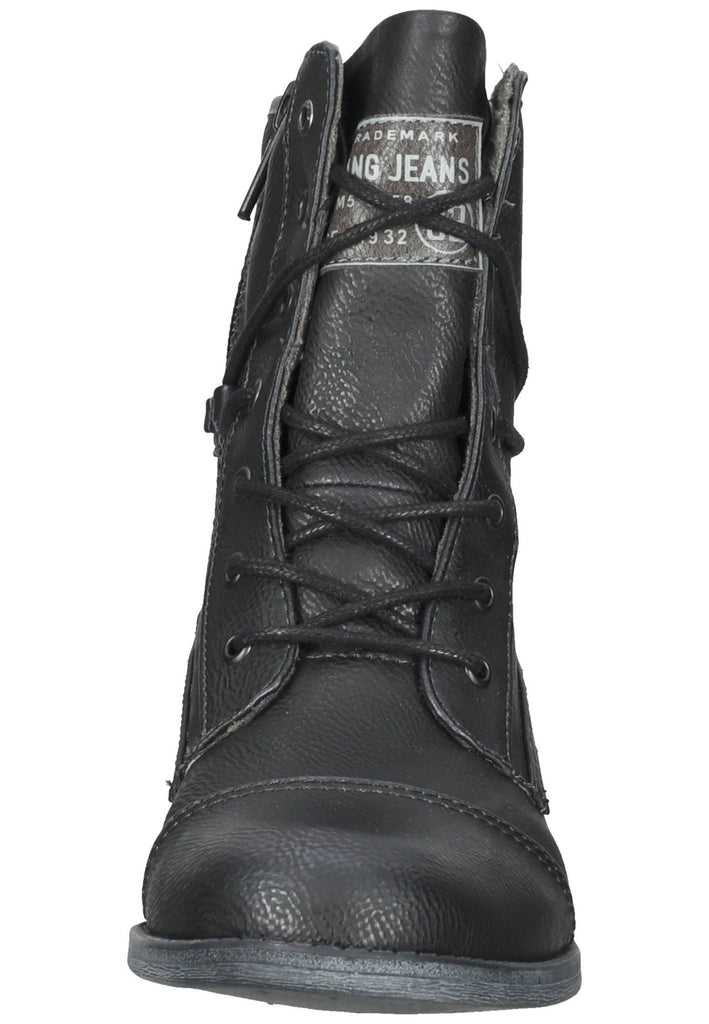 Mustang Stiefelette Lederimitat Schwarz Warmfutter